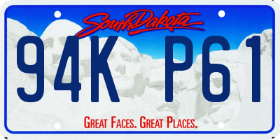 SD license plate 94KP61