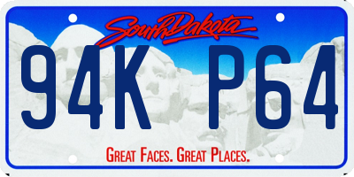 SD license plate 94KP64