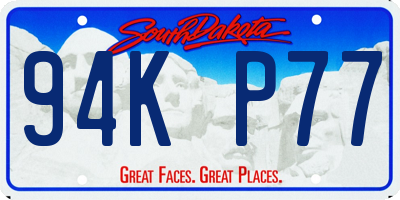 SD license plate 94KP77