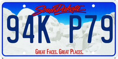 SD license plate 94KP79