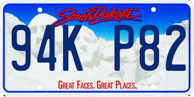 SD license plate 94KP82