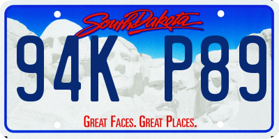 SD license plate 94KP89