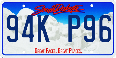 SD license plate 94KP96
