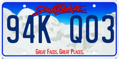 SD license plate 94KQ03