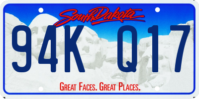 SD license plate 94KQ17