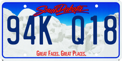 SD license plate 94KQ18