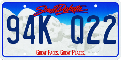 SD license plate 94KQ22