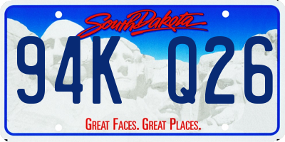 SD license plate 94KQ26