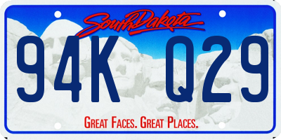 SD license plate 94KQ29