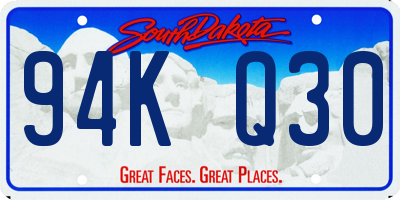 SD license plate 94KQ30