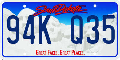SD license plate 94KQ35