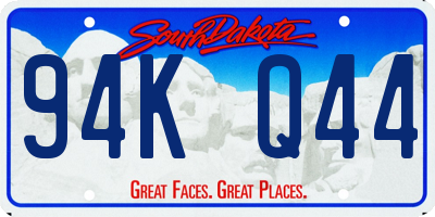 SD license plate 94KQ44