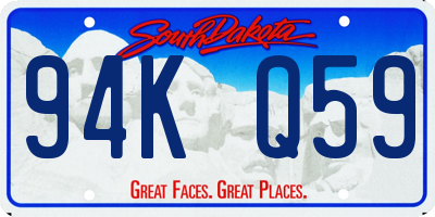 SD license plate 94KQ59