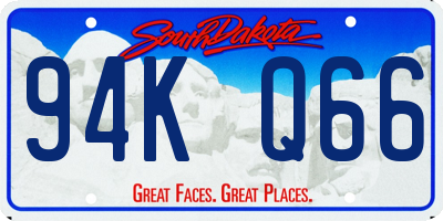 SD license plate 94KQ66