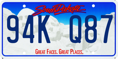 SD license plate 94KQ87