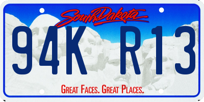 SD license plate 94KR13