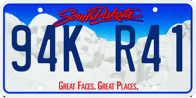 SD license plate 94KR41