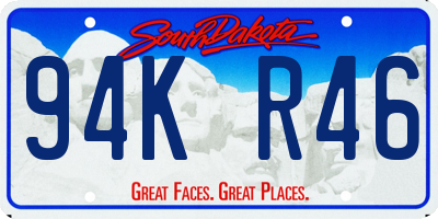 SD license plate 94KR46