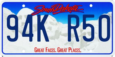 SD license plate 94KR50