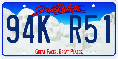 SD license plate 94KR51