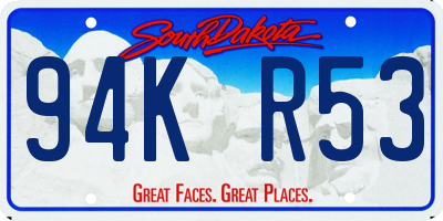 SD license plate 94KR53