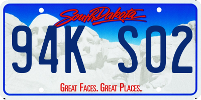 SD license plate 94KS02