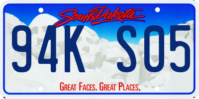 SD license plate 94KS05