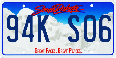 SD license plate 94KS06