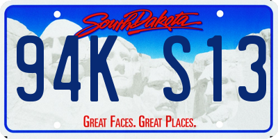 SD license plate 94KS13