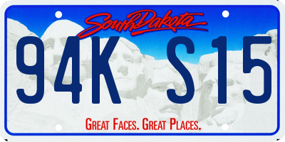 SD license plate 94KS15