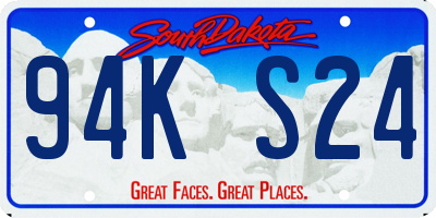SD license plate 94KS24