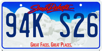 SD license plate 94KS26