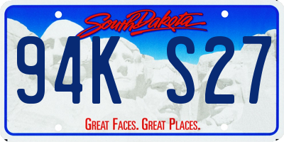 SD license plate 94KS27