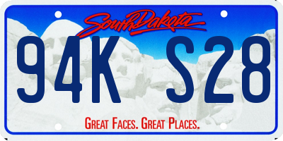 SD license plate 94KS28