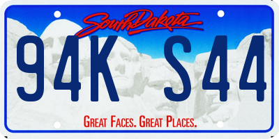 SD license plate 94KS44