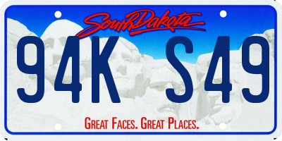 SD license plate 94KS49