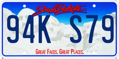 SD license plate 94KS79