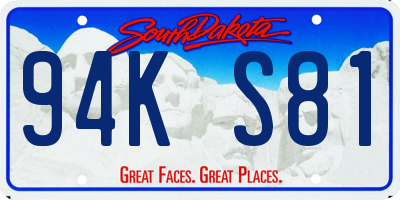 SD license plate 94KS81