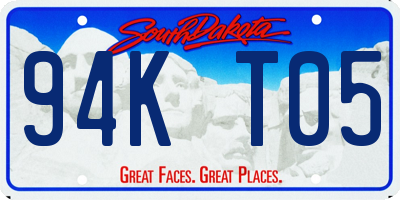 SD license plate 94KT05