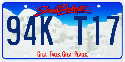 SD license plate 94KT17