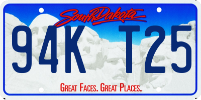 SD license plate 94KT25