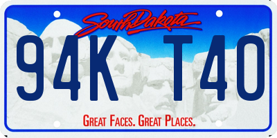 SD license plate 94KT40