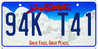 SD license plate 94KT41