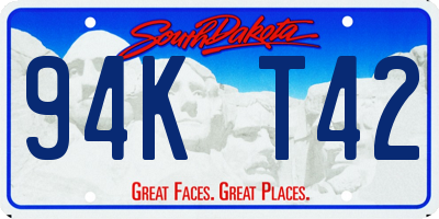 SD license plate 94KT42