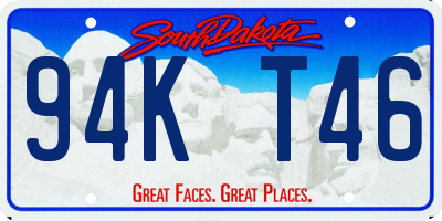 SD license plate 94KT46