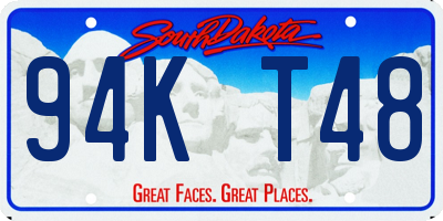 SD license plate 94KT48