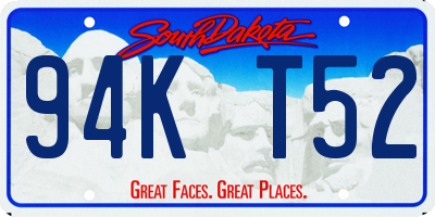 SD license plate 94KT52