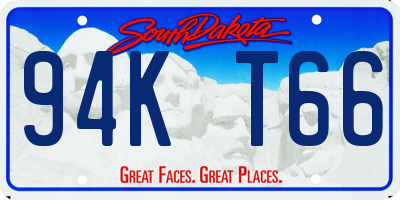 SD license plate 94KT66