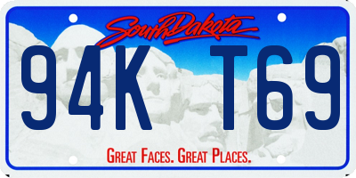 SD license plate 94KT69