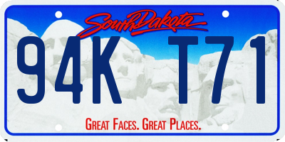 SD license plate 94KT71